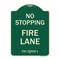 Signmission No Stopping Fire Lane Refer to CVC 22500.1 Heavy-Gauge Aluminum Sign, 24" x 18", G-1824-23576 A-DES-G-1824-23576 - alternate 1